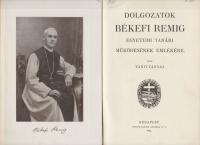 BÉKEFI–EMLÉKKÖNYV  •  Dolgozatok Békefi Remig egyetemi tanári működésének emlékére.