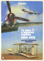 75 éves Motoros Repülés - 1903-1978 - Kiállítás a Közlekedési Múzeumban - MALÉV - Grafikus: Bánfalvy Ákos