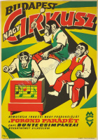 Budapest cirkusz - Porond parádé capt. Bunte csimpánzai - Grafikus: Fery Antal