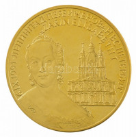 Szovjetunió 1991. 'Erzsébet cárnő' aranyozott kétnyelvű Cu-Ni emlékérem, '1991. szeptember 6. - Leningrád visszanevezése Szentpétervárrá' sorozat T:PPSoviet Union 1991. 'Tsarin Elizabeth' gilt, bilingual Cu-Ni medallion, 'Renaming