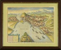 Metszet - Wahre Conterfactur Der Stadt Ofen und Pest Wie es Von Den Christien Belegert Worden. Anno 1602
