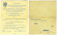 Meghívó Magyarország Olaszország Cup mérkőzésére, 1927 május 13.-15.-ig