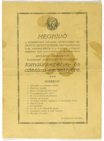 Meghívó a Középfokú Iskolák Sportkörei Országos Szövetségének Torna ünnepélye- és atlétikai versenyére, 1927 június 6.