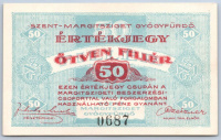 Szent-Margitsziget gyógyfürdő 50 filléres értékjegye.