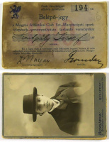 1910. Belépőjegy a Magyar Athletikai Club Szt.-Margitszigeti sporttelepének versenypályáján tartandó versenyekre