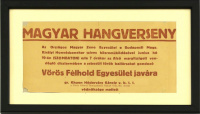 Plakát - Magyar Hangverseny