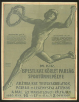 Plakát - M. Kir. Bpesti Kat. Körlet Parság. Sportünnepélye – Margitsziget M.A.C.
