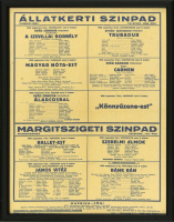 Plakát - Margitszigeti Színpad augusztus 4-13. műsorának színlapjai