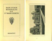 Bain d’eaux minérales Ile Ste Marguerite Budapest.