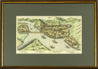 Metszet - Buda és Pest látképe 1684.
