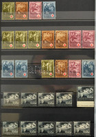 Magyar több példányos tétel 1940-1944 32 lapos A4-es Schaubek berakó 12 lapján