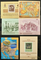 73 db blokk, kisív, teljes ív, emlékív az 1980-1990-es évekből 10 lapos közepes berakóban