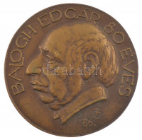 Tőrös Gábor (1934-2021) 1986 'Balogh Edgár 80 éves' bronz emlékérem (116mm) T:AU felül peremén lyukasztott.