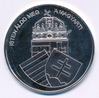 DN 'Nemzetünk nagyjai - Eötvös József' kétoldalas Ag emlékérem tanúsítvánnyal (10,37g/0,999/35mm) T:PP kis patina