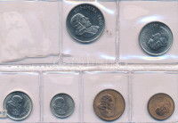 Dél-Afrika 1969. 1c-50c (6xklf) hiányos forgalmi sor sérült fóliatokban T:UNC patinaSouth Africa 1969. 1 Cent - 50 Cent (6xdiff) incomplete coin set in damaged foil pack C:UNC patina