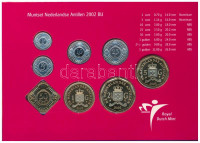 Holland Antillák 2002. 1c - 5G (8xklf) forgalmi sor szettben, karton dísztokban T:BU kis patinaNetherlands Antilles 2002. 1 Cent - 5 Gulden (8xdiff) coin set in cardboard case C:BU small patina