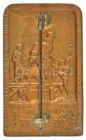 Osztrák-Magyar Monarchia 1916. '1914-1915-1916 K.u.K. 30,5cm Mozsárágyú' tombak sapkajelvény 'G. HERRMANN WIEN' gyártói jelzéssel (45x28mm)T:AUAustro-Hungarian Monarchy 1916. '1914-1915-1916 K.u.K. 30,5cm MÖRSER (1914-1915-1916 Imperial