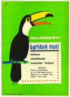 Muray Róbert (1931-2009) reklámgrafika, „Állatkerti Barlang Mozi műsora”