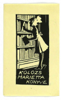 Balázsfy Rezső (1885-1973), ex libris grafika, Kolozs Marietta könyve, 1931