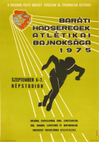 Baráti hadseregek atlétikai bajnoksága - Népstadion - 1975 - Grafikus: Remetey