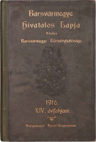 BARSVÁRMEGYE HIVATALOS LAPJA
