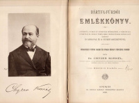 CHYZER KORNÉL: Bártfa-fürdői emlékkönyv.