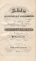KLIO. HISTORIAI ’SEBKÖNYV.
