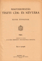 MAGYARORSZÁG TISZTI CÍM- ÉS NÉVTÁRA
