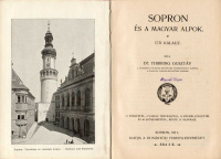 THIRRING GUSZTÁV: Sopron és a Magyar Alpok. Úti kalauz.
