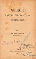 VAGNER JÓZSEF: Adalékok a nyitrai székes-káptalan történetéhez.