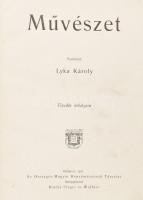 1911 Művészet. X. évfolyam. Szerk.: Lyka Károly.Bp., Singer és Wolfner,(Hornyánszky Viktor-ny.) Gazdag képanyaggal illusztrált. Átkötött félbőr-kötésben, egy oldal (157/158.) és egy tábla (Csók István: Séta) hiányzik, kopott