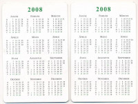 2008. 'Magyar Éremgyűjtők Egyesülete' kártyanaptár (2x) T:1-