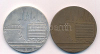 Lapis András (1942-) DN 'Hotel Hungária Szeged' Ag és bronz emlékérem pár (35,99g/0.835/42,5mm) T:UNC,AU