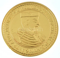 DN 'Magyar Aranyóriások - Bocskai István 10 dukát, 1605' aranyozott Cu utánveret kapszulában (46mm) T:PP