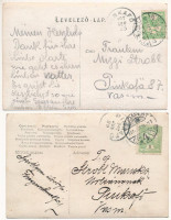 2 db RÉGI képeslap, fotó, étterem belsők pincérekkel / 2 pre-1945 postcards, photo, restaurant interiors with waitres