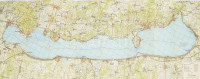 cca 1985 A Balaton turistatérképe, 1:80.000, Bp.,Cartographia, 99x36 cm