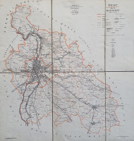 Pest megye és Budapest belső használatra szánt térképe (1957). Mérték: 1 : 250 000.Budapest, 1957. Állami Földmérési és Térképészeti Hivatal Kartográfiai Vállalata - Offset-Nyomda. Kétszínnyomású térkép, hajtogatva.