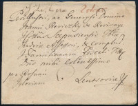 ~1798 Levél 6kr félportóval Rozsnyón és Iglón át Lőcsére küldve, majd 'retour' jelzéssel vissza