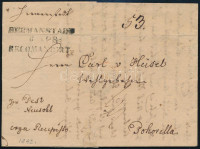 1842 Nagyon korai ajánlott levél / Early registered cover 'HERMANSTADT / RECOMANDIRT' - Pohorella