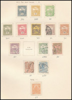 1913 Turul bélyegek különböző vízjelállásokkal, 3 db albumlapon