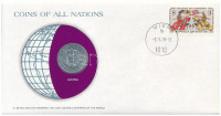 Ausztria 1978. 10Sch 'Nemzetek pénzérméi' felbélyegzett borítékban, bélyegzéssel T:UNC Austria 1978. 10 Schilling 'Coins of all Nations' in envelope with stamp and cancellation C:UNC