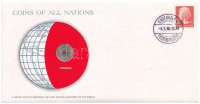 Dánia 1979. 5ö 'Nemzetek pénzérméi' felbélyegzett borítékban, bélyegzéssel T:UNCDenmark 1979. 5 Öre 'Coins of all Nations' in envelope with stamp and cancellation C:UNC