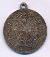 Ausztria 1889. 'Rudolf főherceg / Emlékére 1889. január 30.' bronz emlékérem füllel (27mm) T:XF patinaAustria 1889. 'Rudolf Krprz. v. Oest. / Zur erinnerung 30. Jan. 1889.' bronze medallion with ear (27mm) C:XF patina