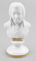 cca 1860 Royal Vienna Mozart büszt. Mázas és biszkvit porcelán, jelzett, kis kopással, m: 11,5 cm