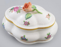 Herendi Eton mintás bonbonniere. . Kézzel festett, jelzett, hibátlan m: 13x11 cm