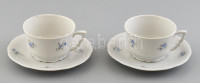 2db Zsolnay teáscsésze, matricás porcelán, kopott, jelzett, m:7cm, d:16cm