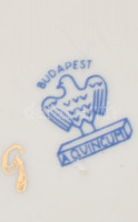 Aquincum porcelán váza. Kézzel festett, jelzett, hibátlan 17 cm