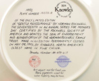Edwin Knowles 3 darab dísztál dobozában: 1976 Anyák Napja + 1992 Anyák Napja + Pókerjátékosok. Hibátlan, d: 21,5 cm