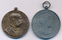 1898. 'Jubileumi Emlékérem a Fegyveres Erő Számára / Signum memoriae (AVSTR)' bronz kitüntetés mellszalag nélkül + 1940. 'Erdélyi részek felszabadulásának emlékére' Zn emlékérem mellszalag nélkül. Szign.: Berán T:XF Hungary