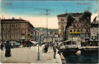 Fiume, Rijeka; Molo Adamich, S.M. Dampfer BAKAR. W.L. Bp. 3850-1910. Celestine Mayer
